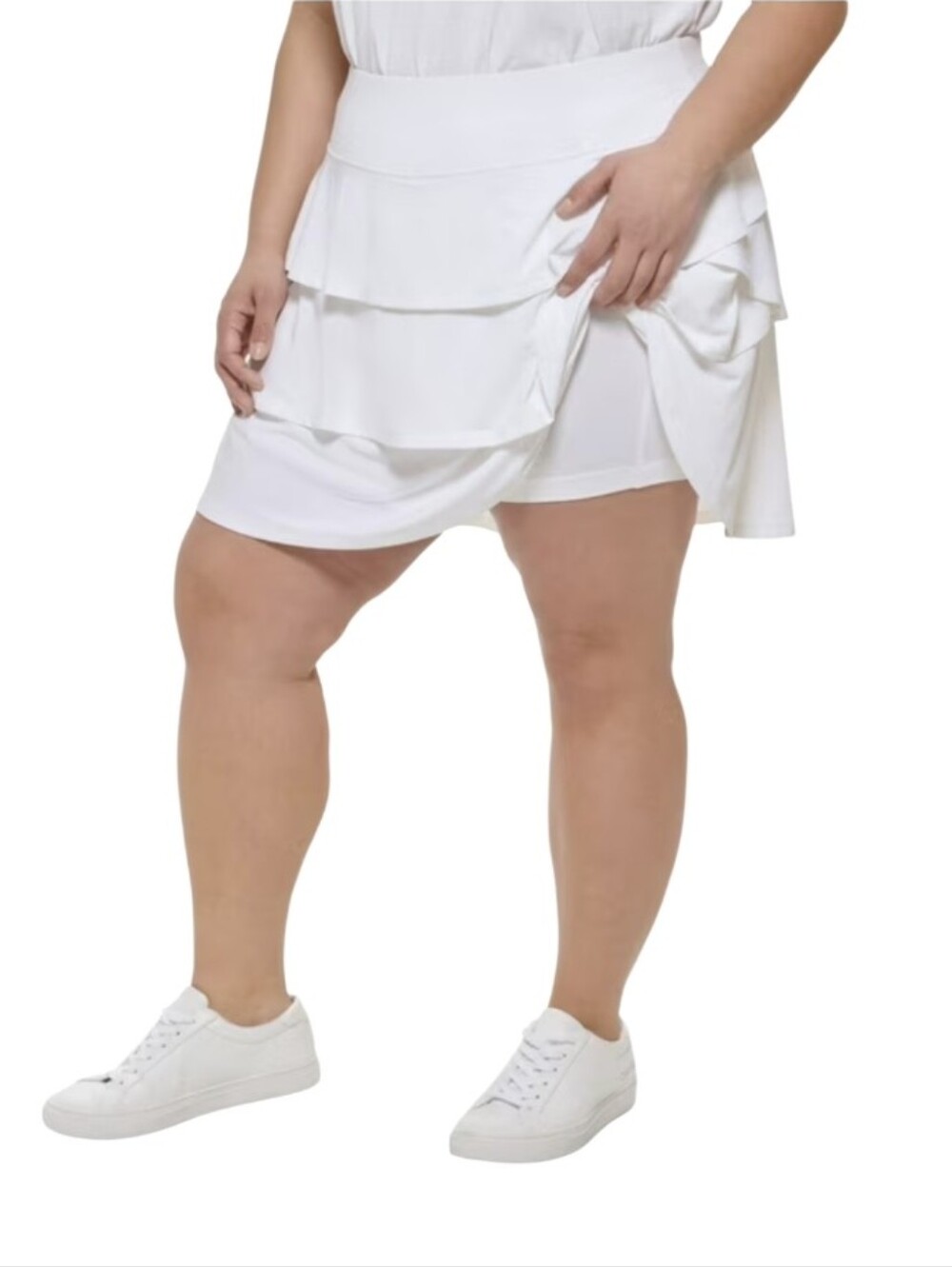 #A38 Joy Lab White Layered Golf Skort with Built-In Shorts